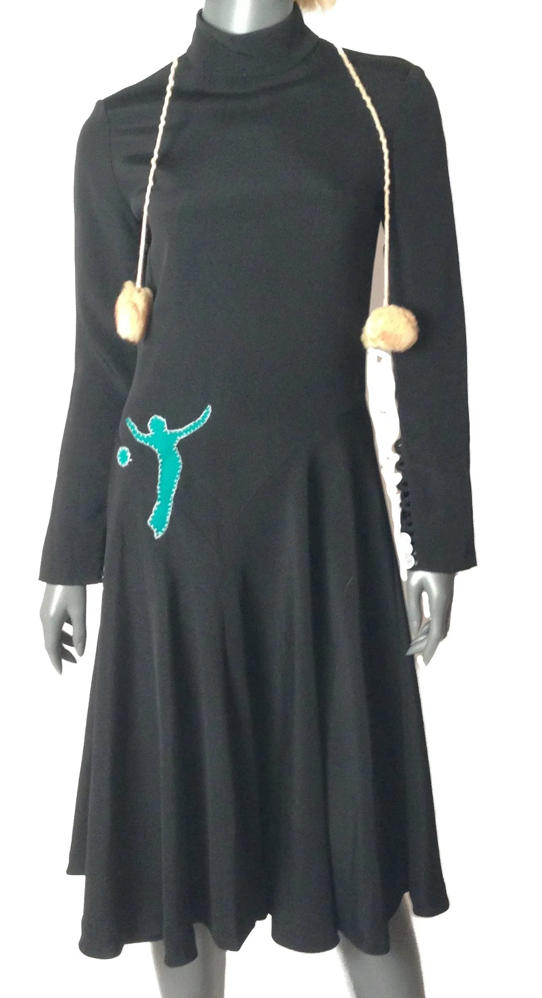 1970s Black Crepe Dress, & Dovima