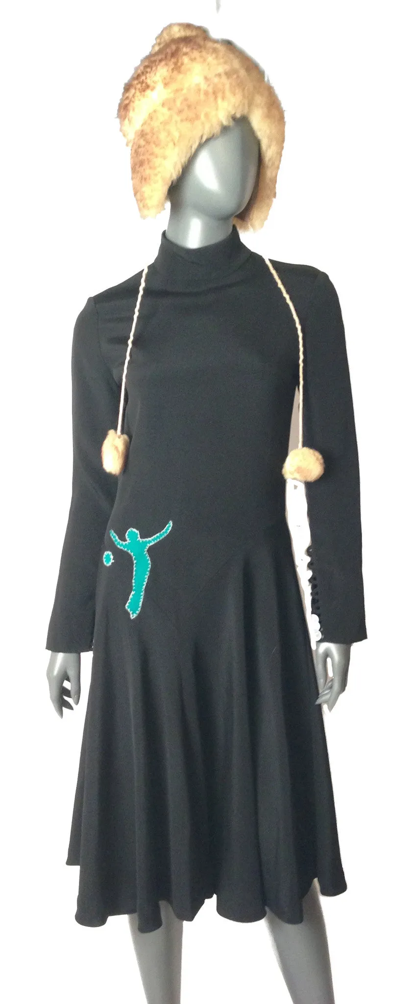 1970s Black Crepe Dress, & Dovima