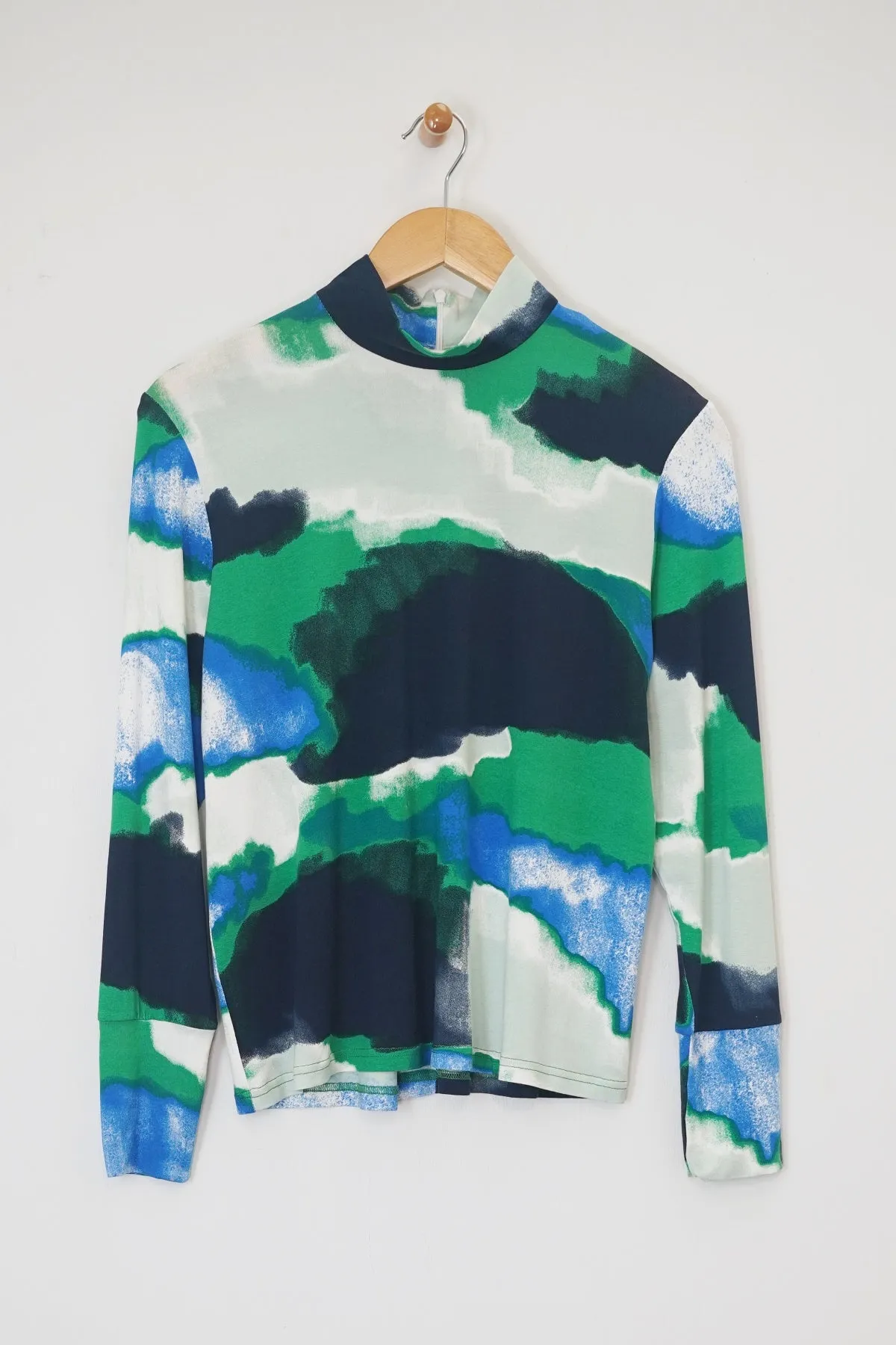 24" Printed Mock Neck Top