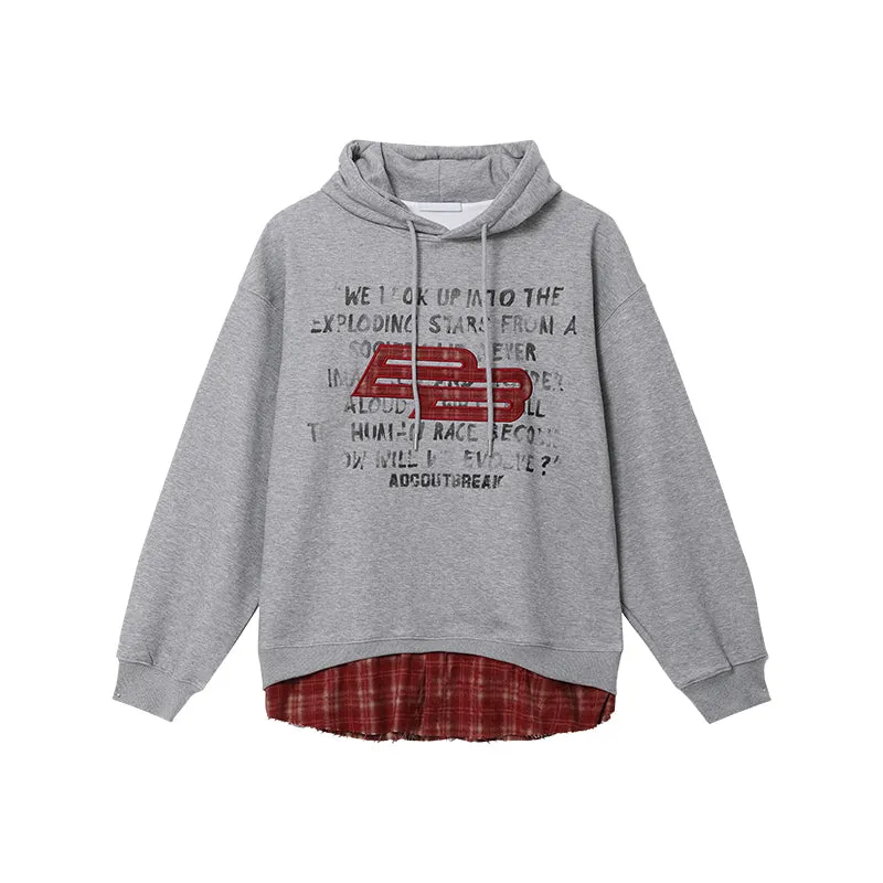 【24s Nov.】Embroidered Letter Design Hoodie