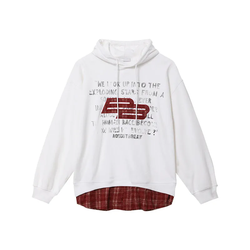 【24s Nov.】Embroidered Letter Design Hoodie