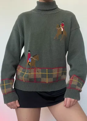 90's Sage Horse Sweater (S)