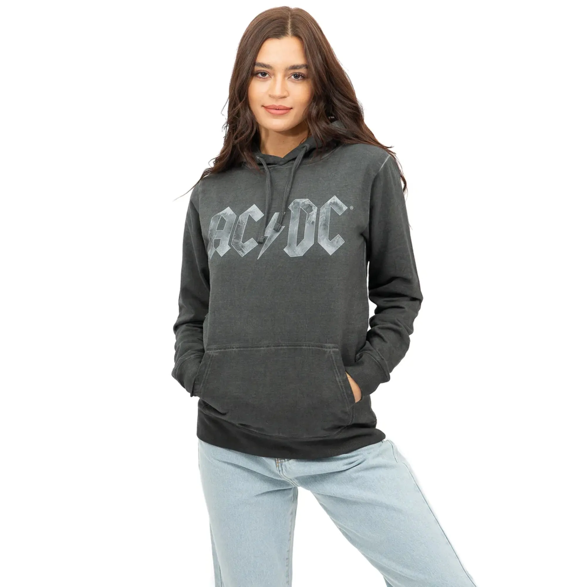 AC/DC Womens/Ladies Grunge Hoodie