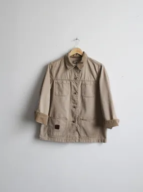 almond cotton chore coat