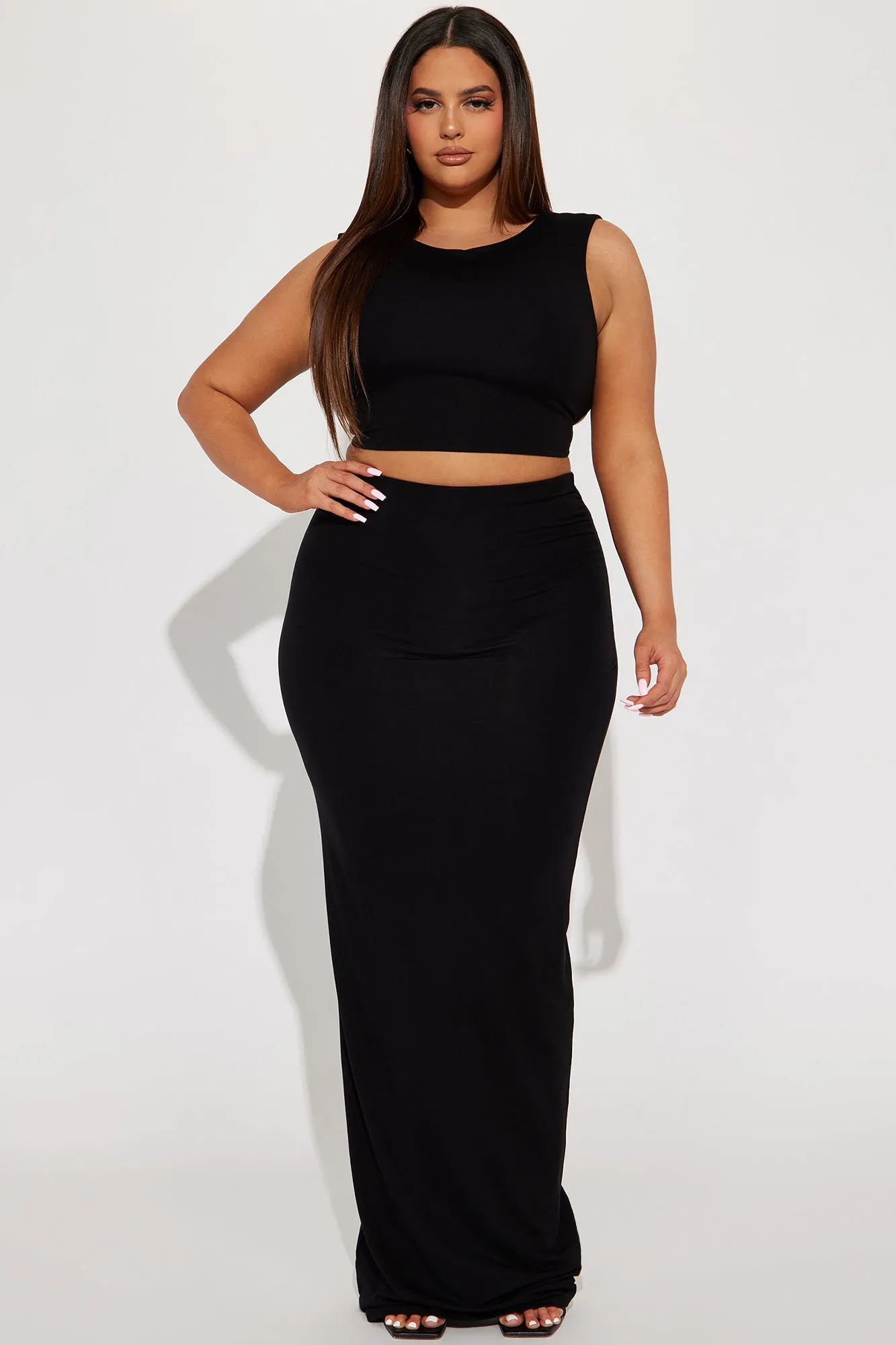 Angela Butter Snatch Skirt Set - Black