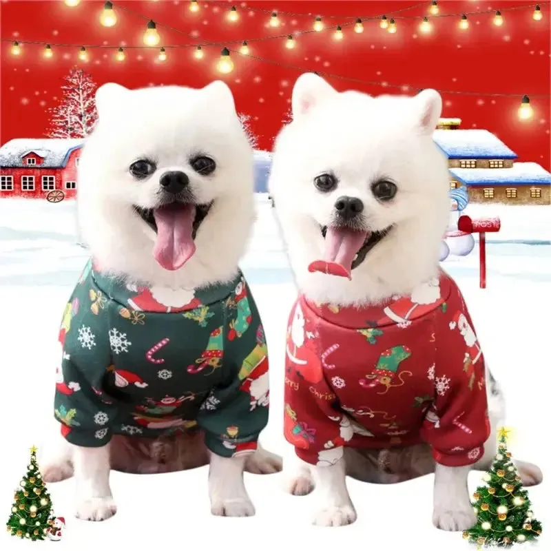 AnniePaw Christmas Dog Sweater - Soft Velvet for Small to Medium Pets