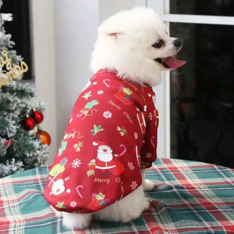 AnniePaw Christmas Dog Sweater - Soft Velvet for Small to Medium Pets