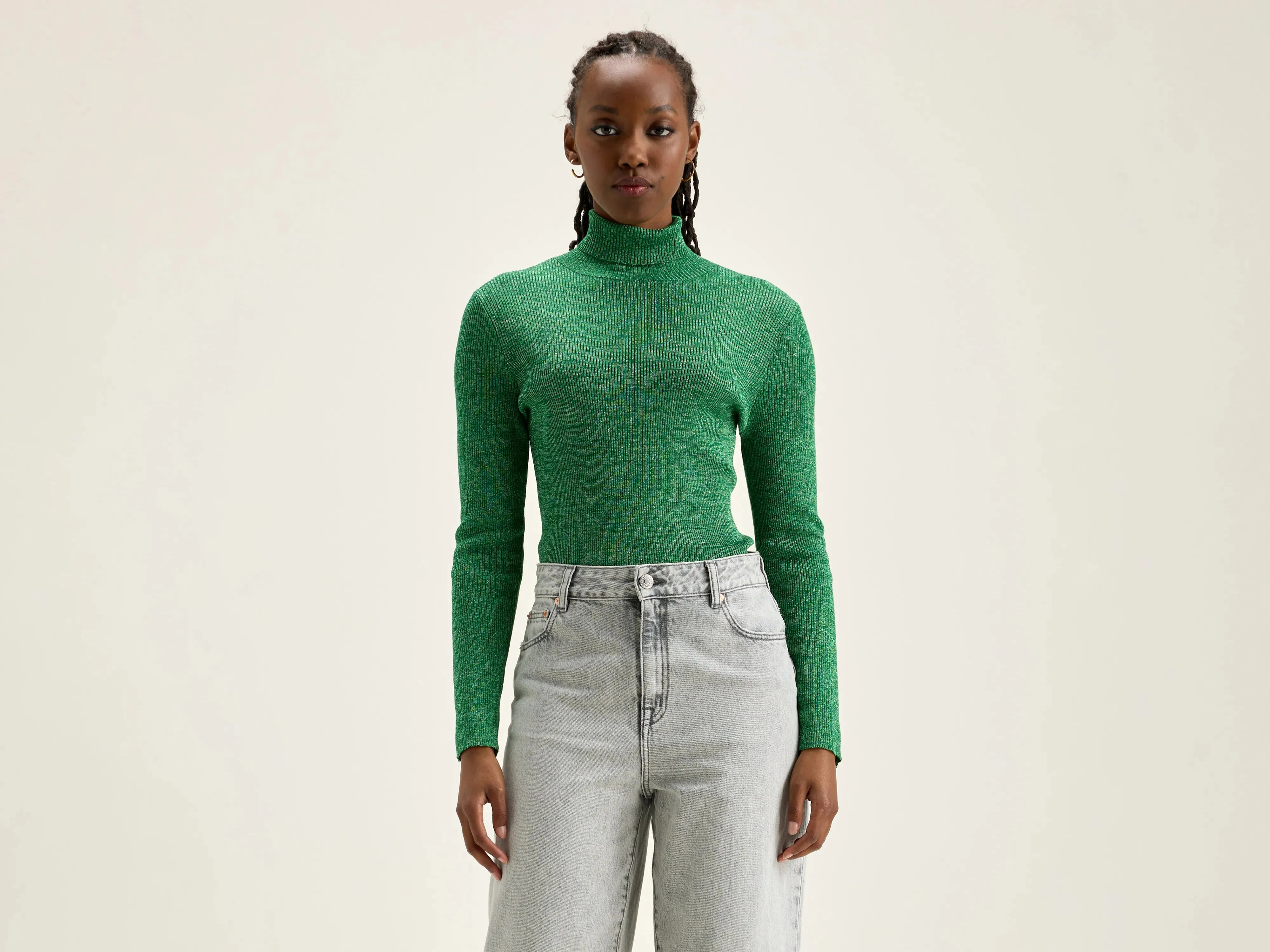 Anoit turtleneck sweater (242 / W / CHLOROPHILE)