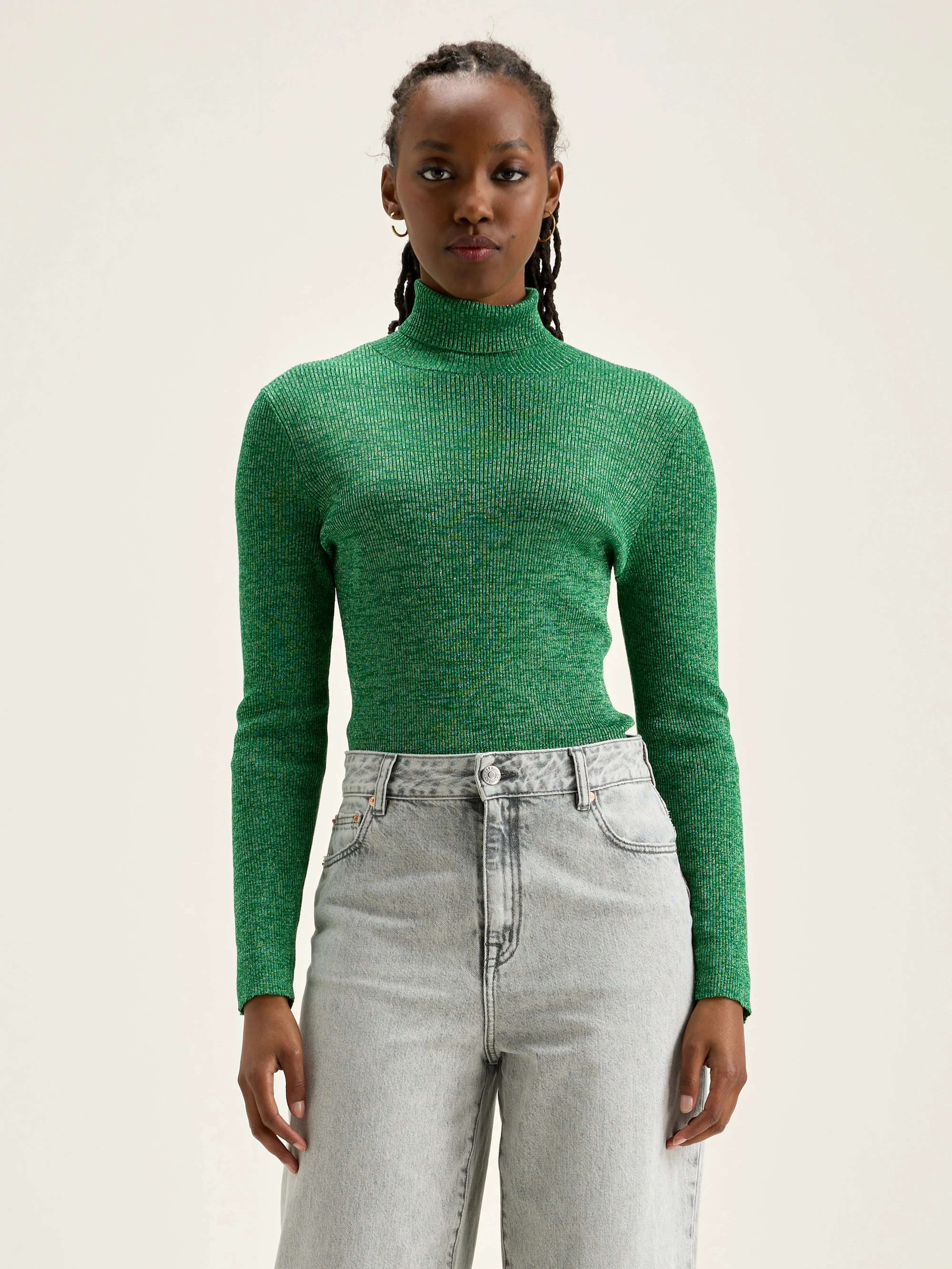 Anoit turtleneck sweater (242 / W / CHLOROPHILE)