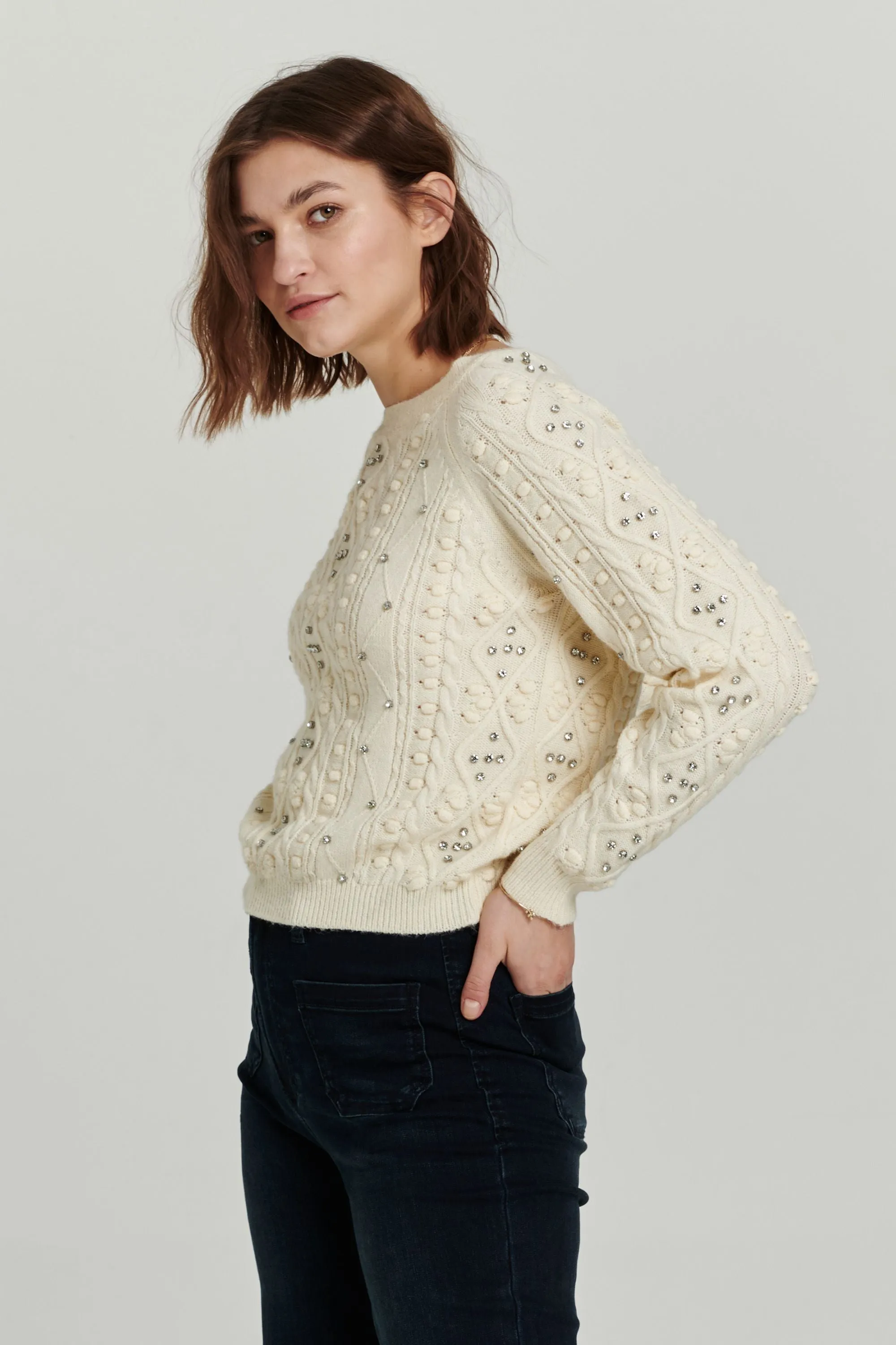 Another Love carlotta Jeweled Sweater