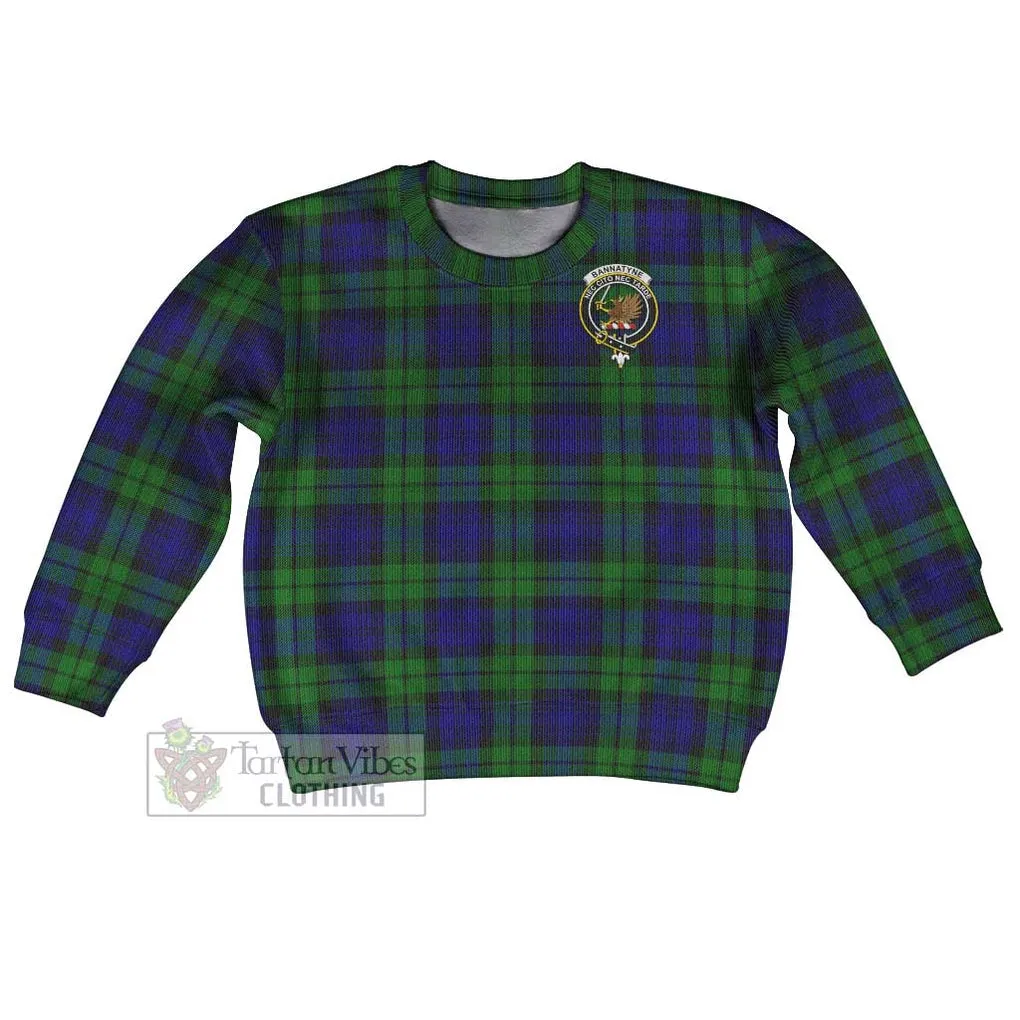 Bannatyne Tartan Kid Ugly Sweater with Family Crest