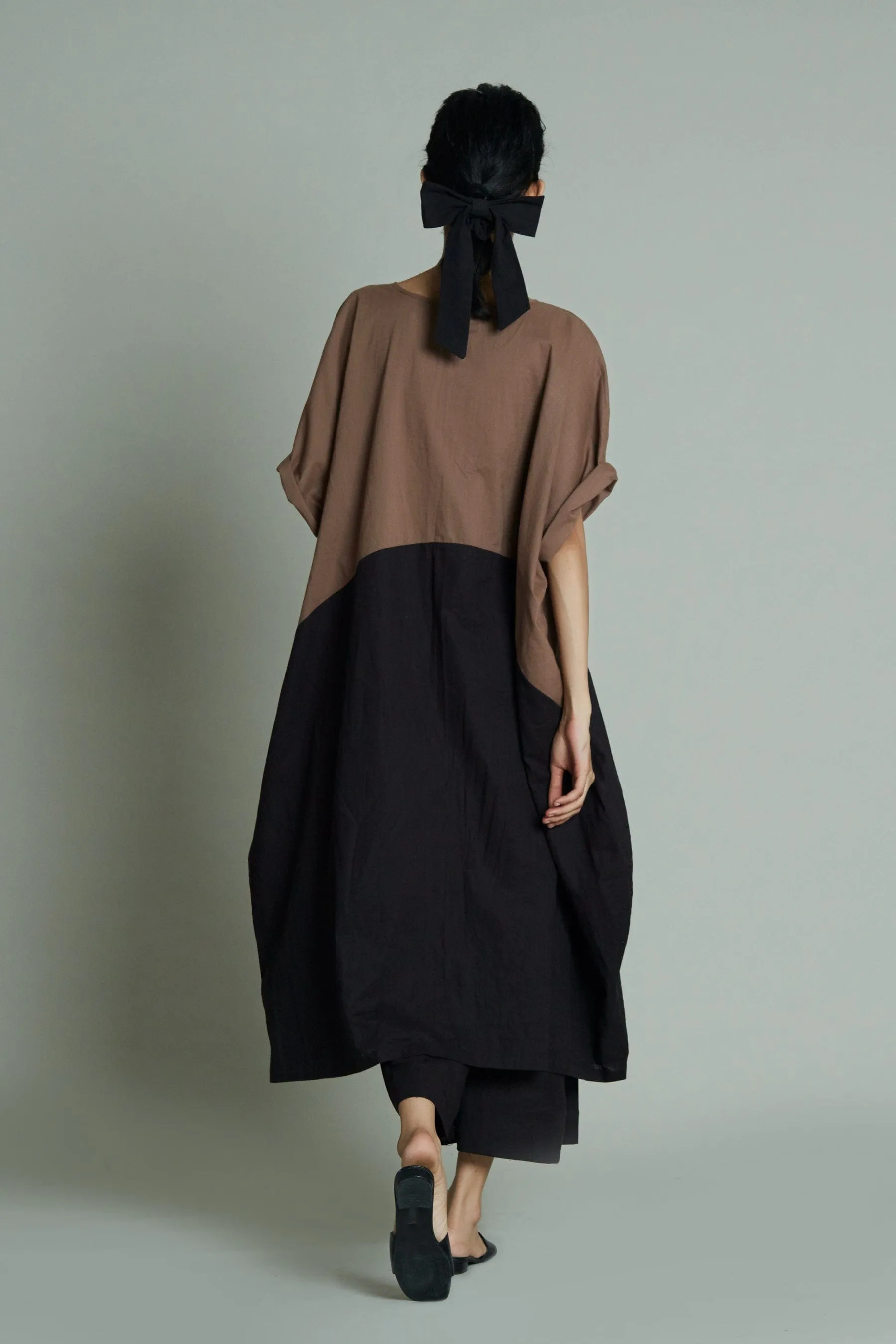 Beige & Black CB Dual Tunic Dress