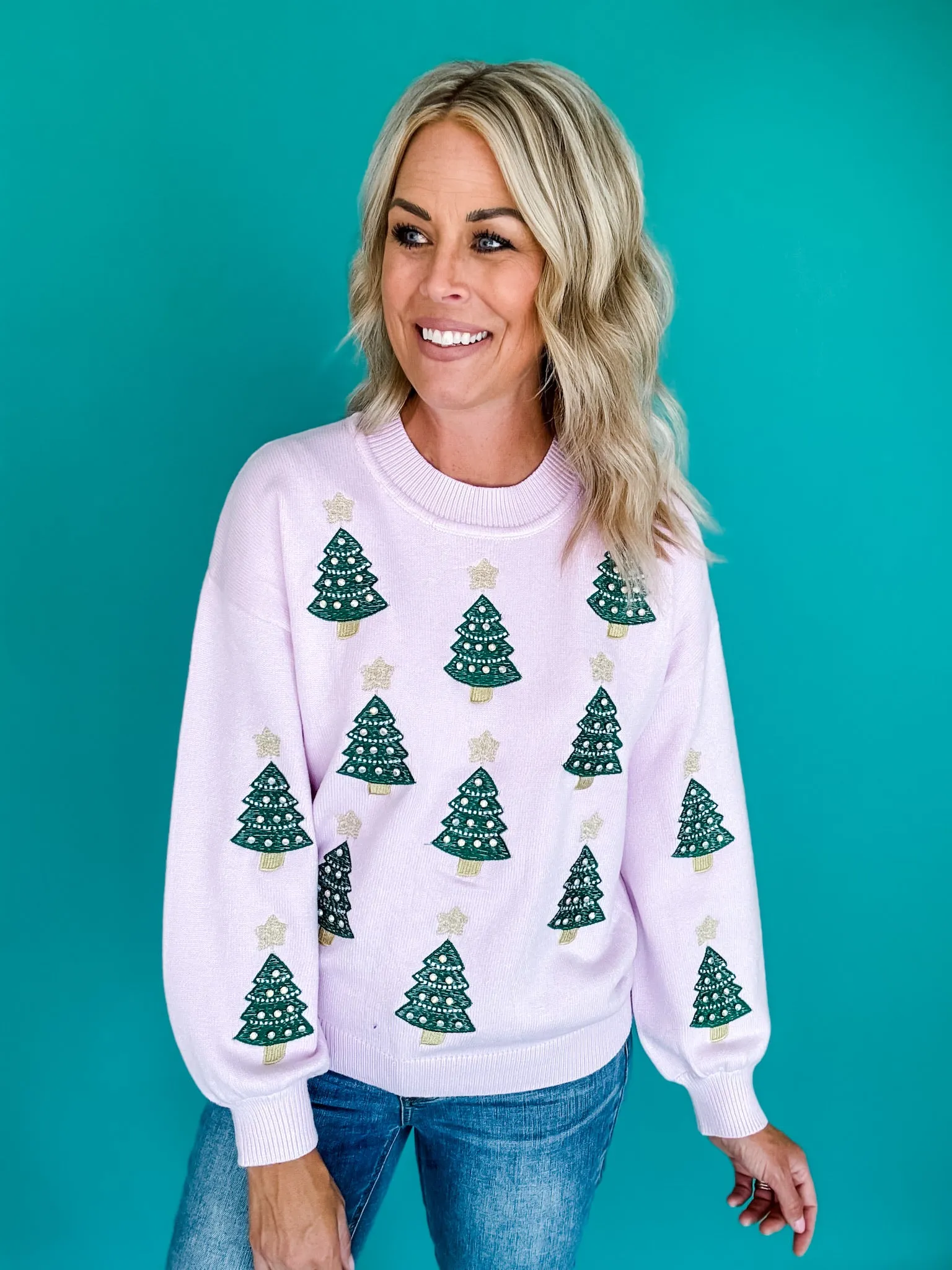 Bejeweled Christmas Tree Sweater