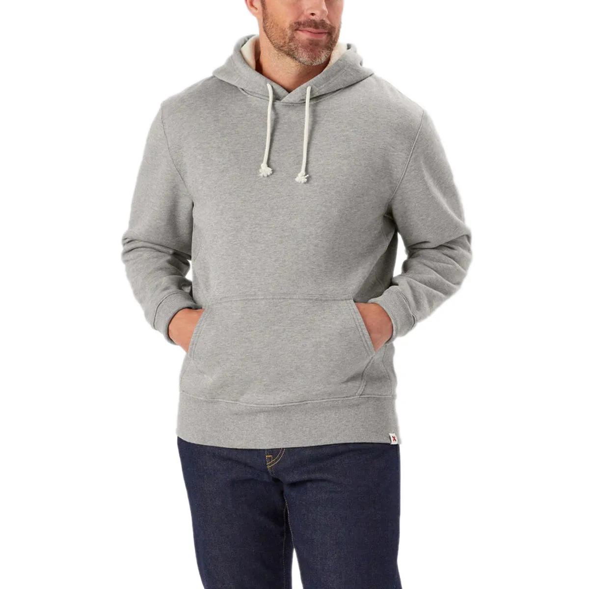 Best Made Men's Grey heather Sweat Fleece Pullover Hoodie