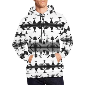 Between the Mountains White and Black Hoodie for Men (USA Size)