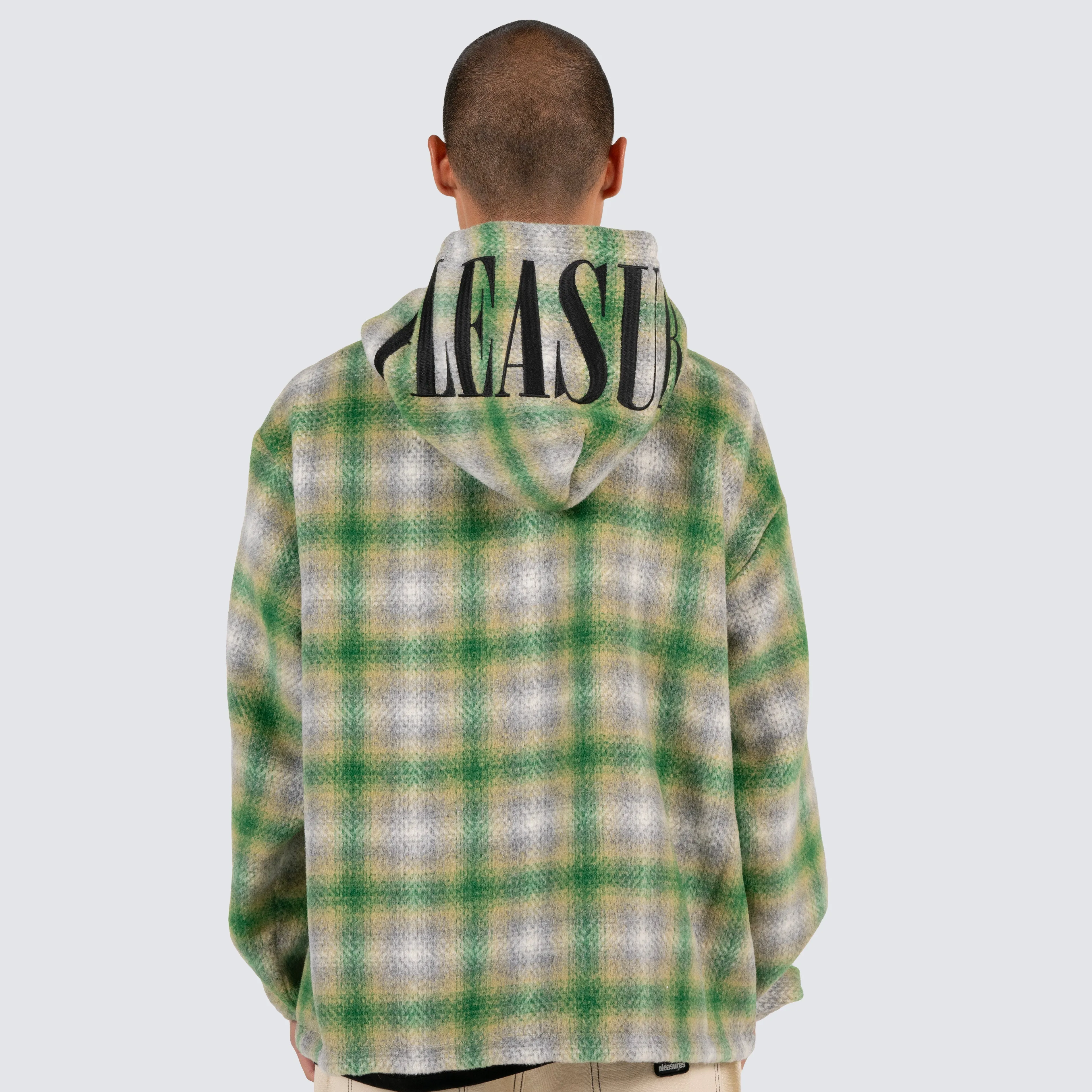 BEYOND PLAID WOVEN HOODIE