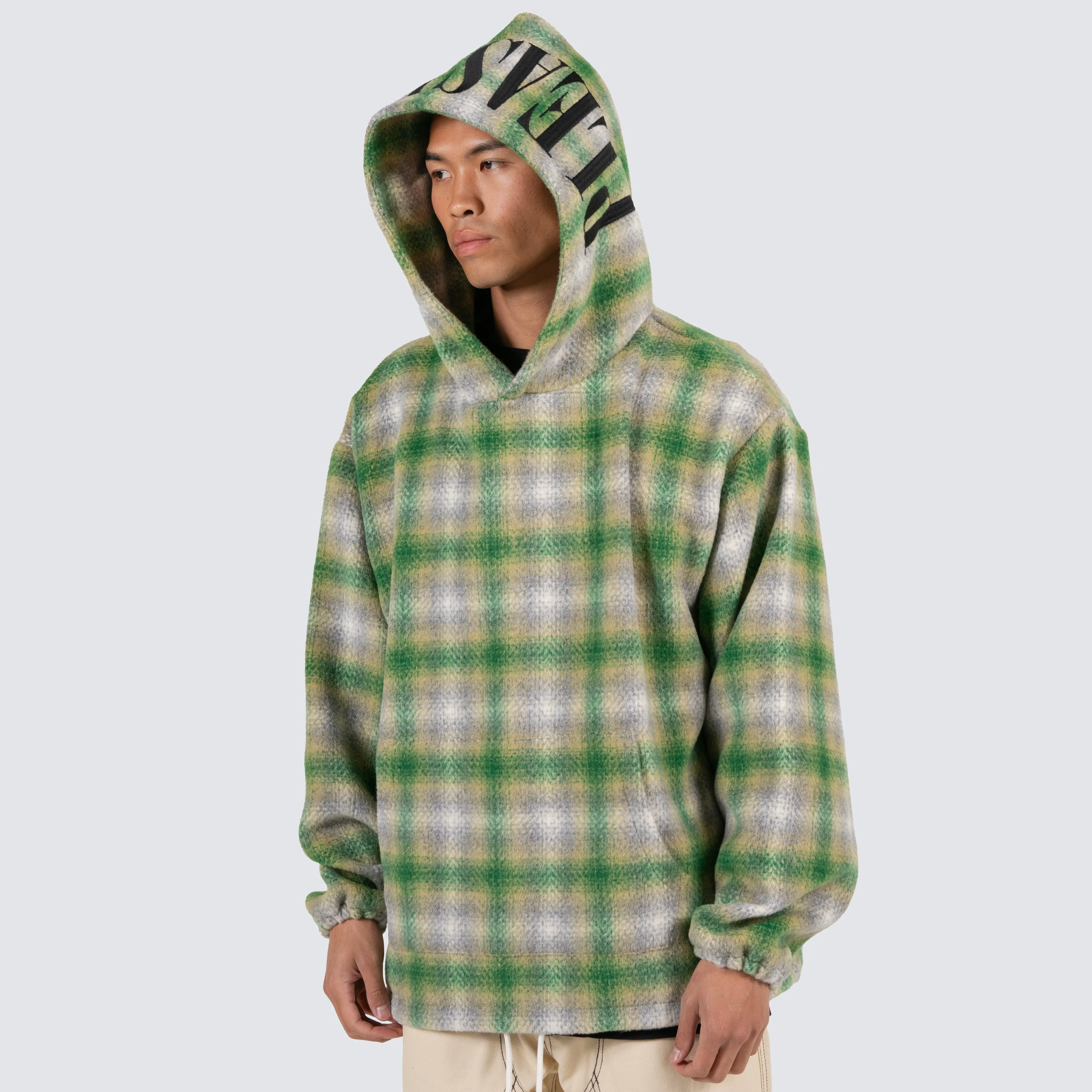 BEYOND PLAID WOVEN HOODIE