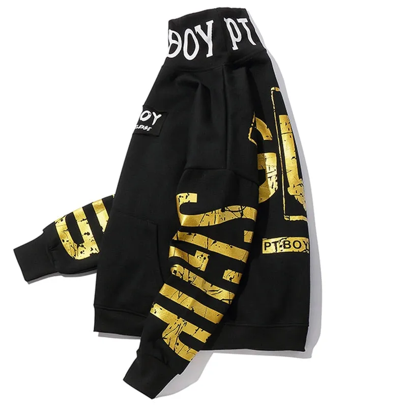 Big Letter Print Hip Hop Sweatshirts