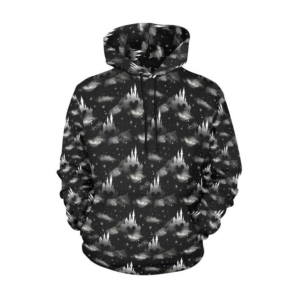 Black And White Castles Hoodie for Women