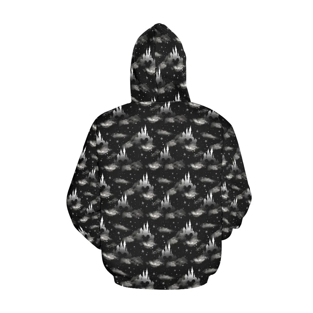 Black And White Castles Hoodie for Women