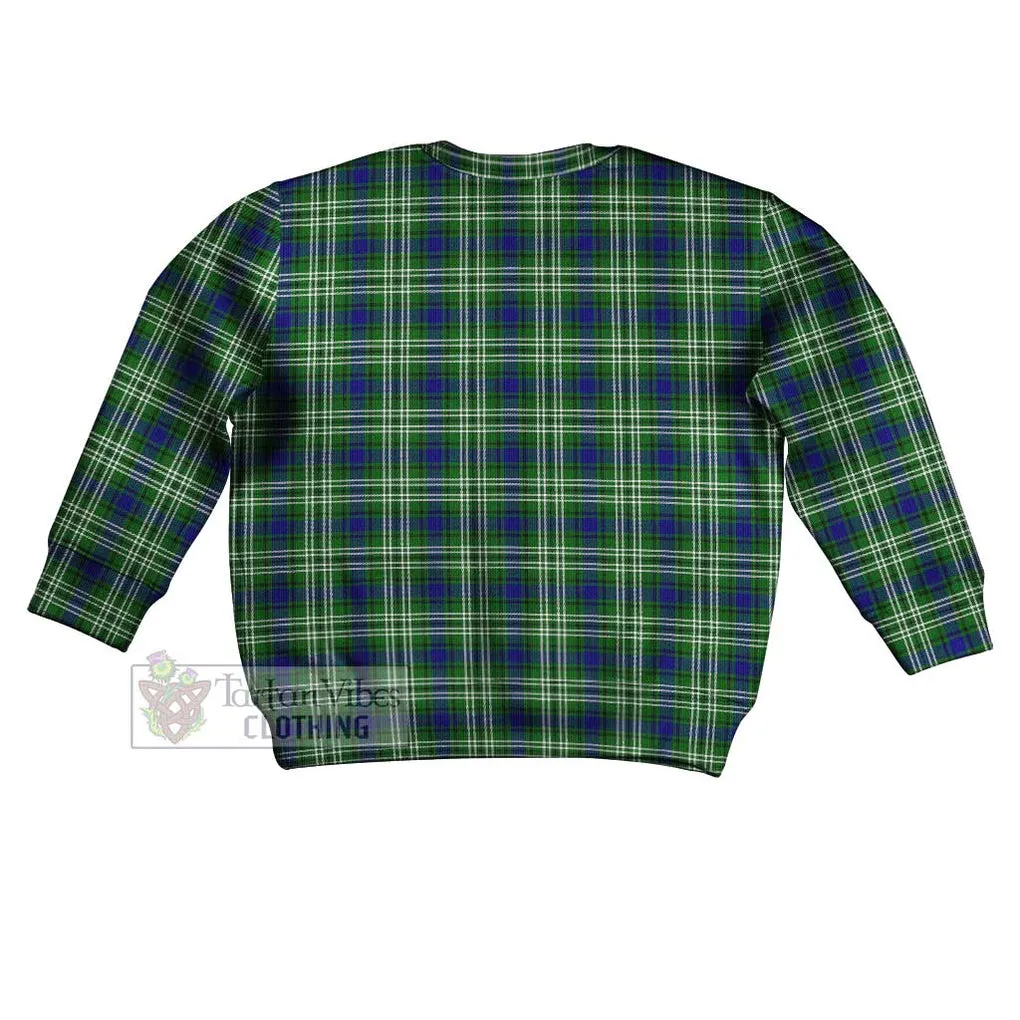 Blackadder Tartan Kid Ugly Sweater with Family Crest