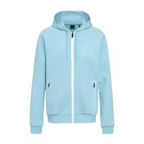 BOSS Saggy Circular Logo Light Blue Hoodie