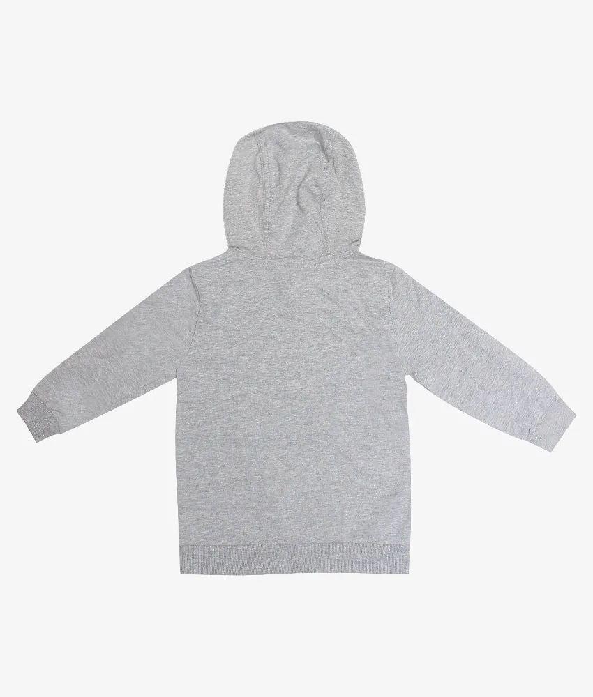 Boys Pullover with Hoodie - Grey Dino