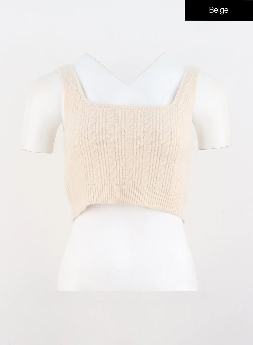 Cable-Knit Crop Vest OG328