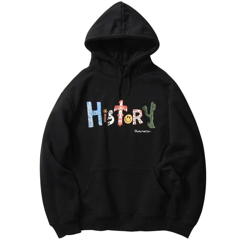 Cactus History Print Hoodies