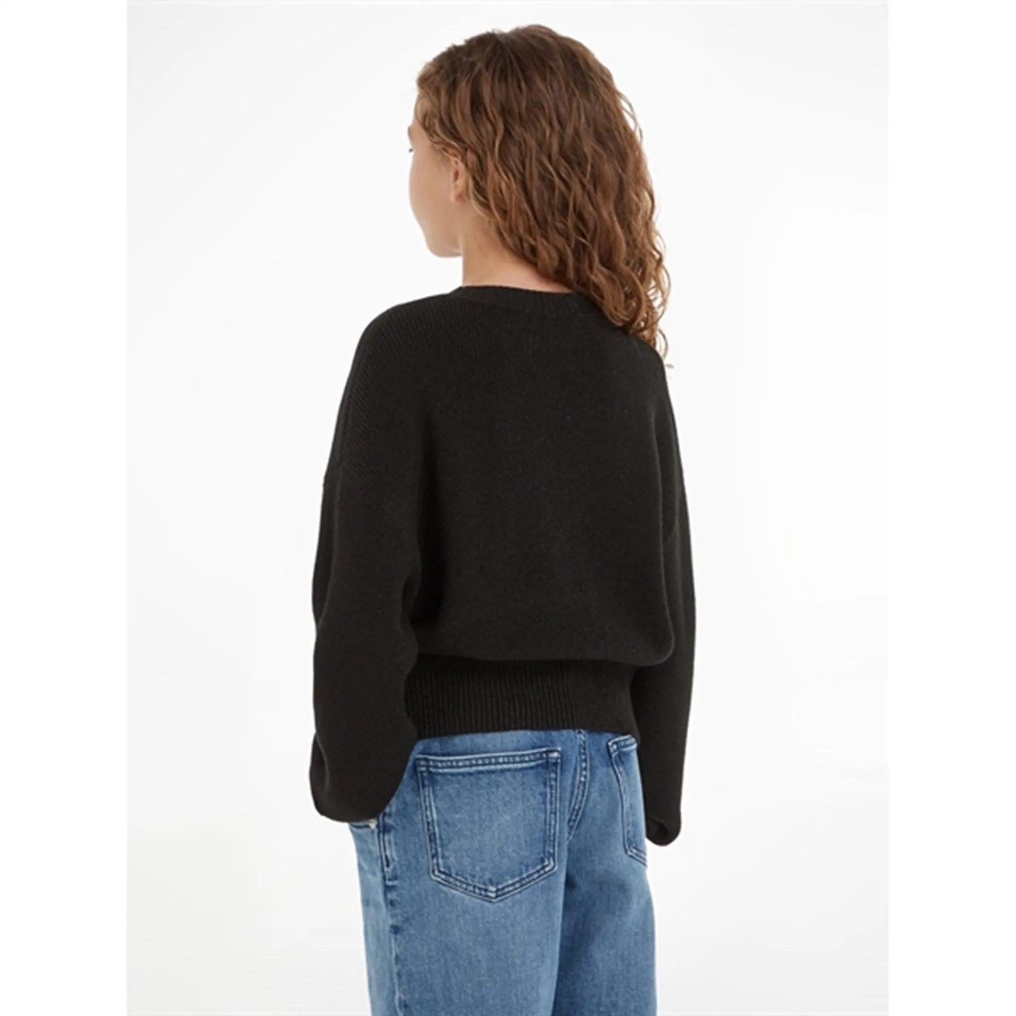 Calvin Klein Festive Lurex Knit Sweater Ck Black