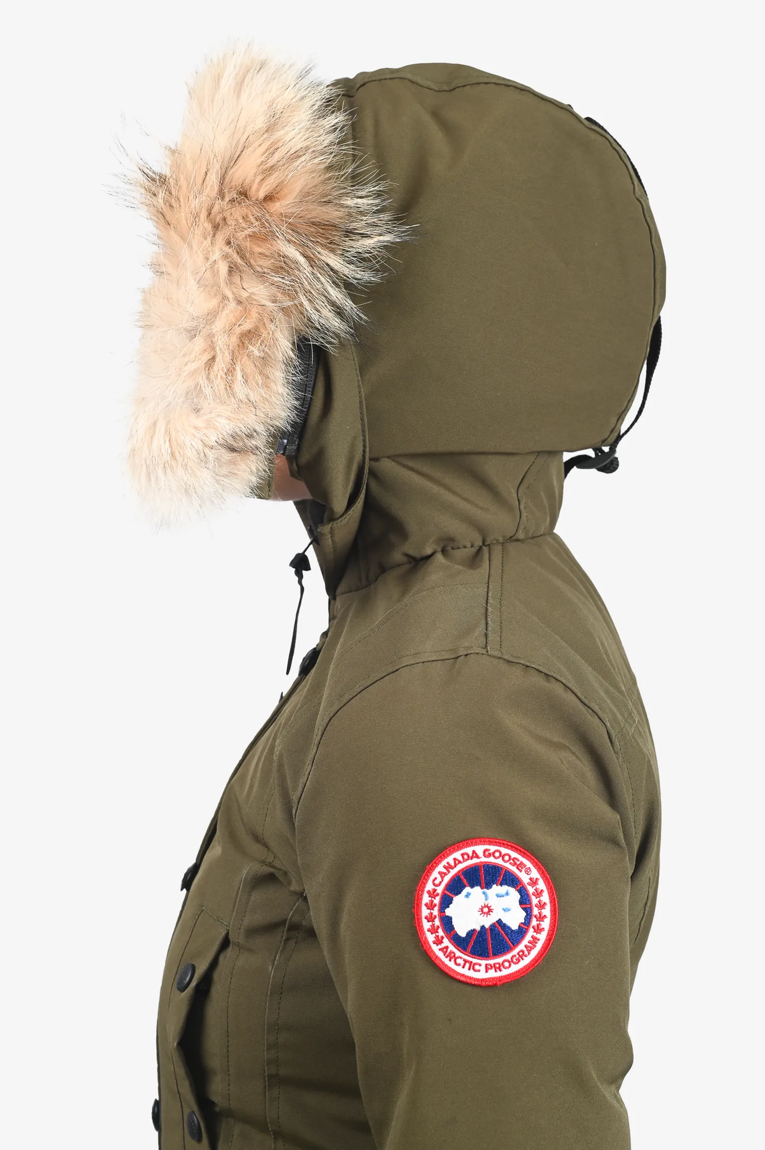 Canada Goose Army Green Down/Fur 'Kensington' Parka Size XXS