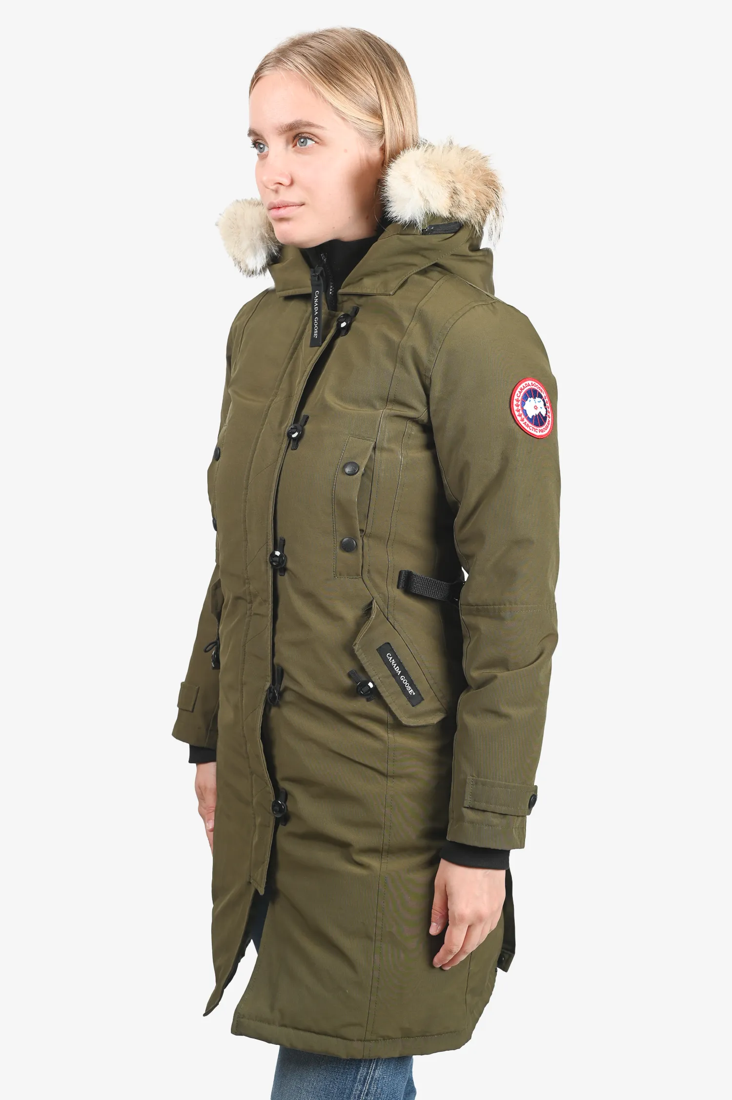 Canada Goose Army Green Down/Fur 'Kensington' Parka Size XXS