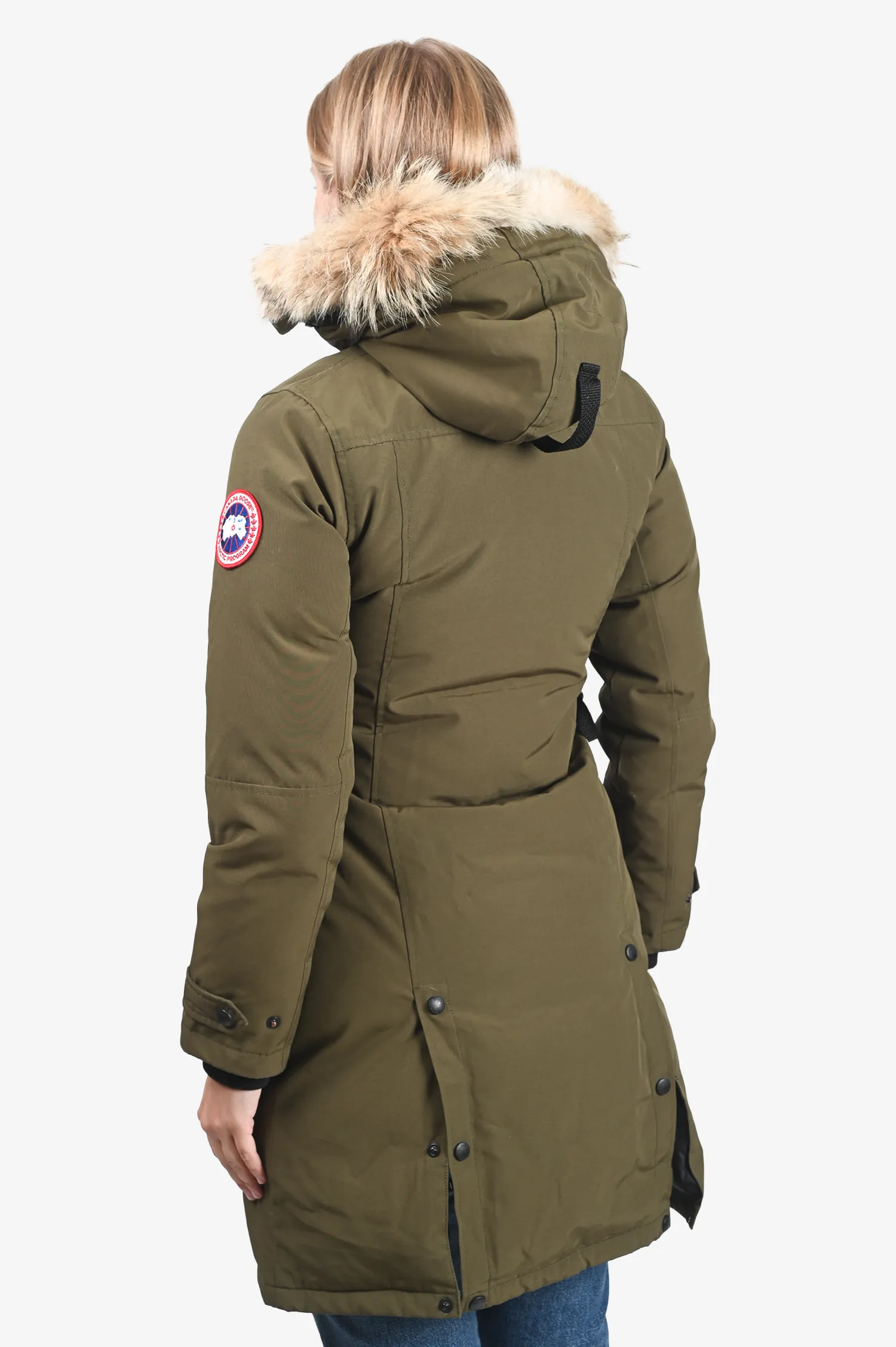 Canada Goose Army Green Down/Fur 'Kensington' Parka Size XXS