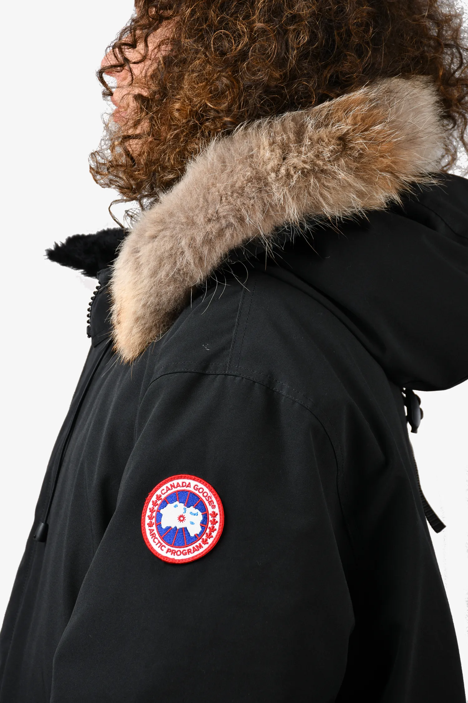 Canada Goose Black Langford Parka Down Jacket with Fur Trim Size XL Mens