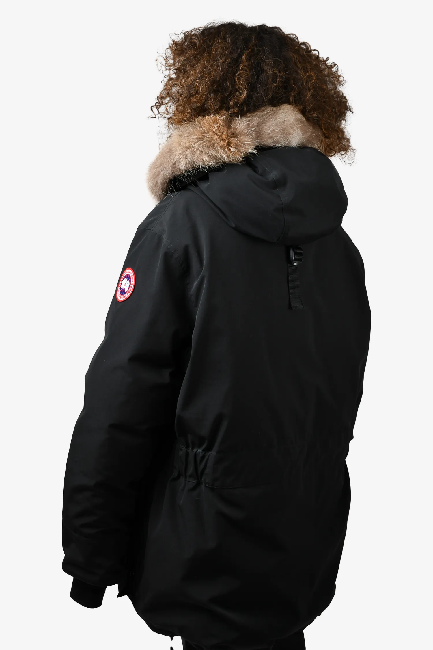 Canada Goose Black Langford Parka Down Jacket with Fur Trim Size XL Mens