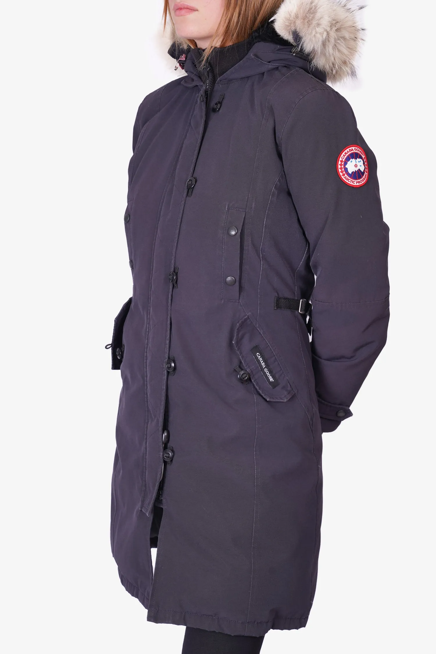 Canada Goose Black Shelburne Parka w/ Fur Hood Size S