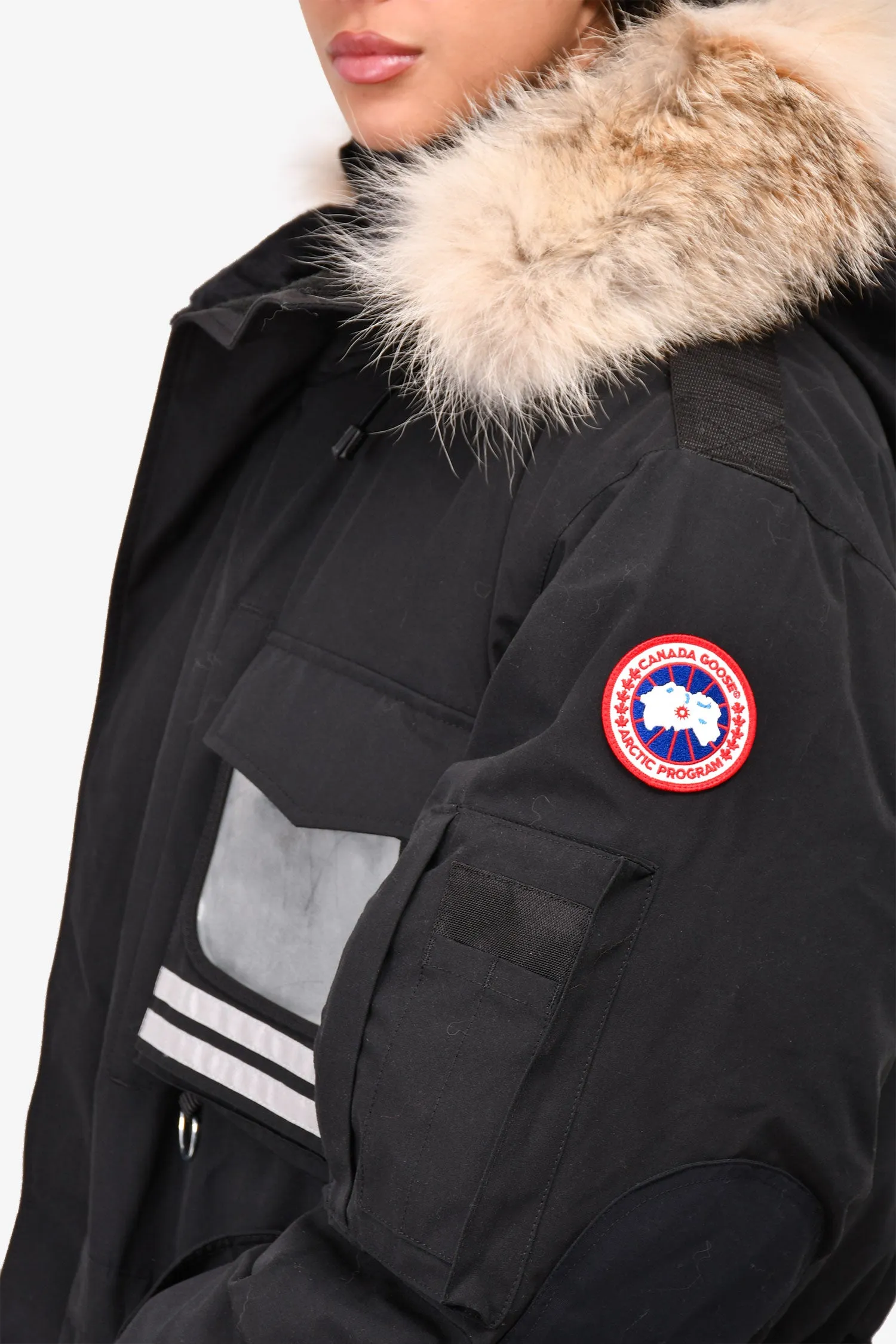 Canada Goose Black Snow Mantra Fur Hooded Down Parka Size M