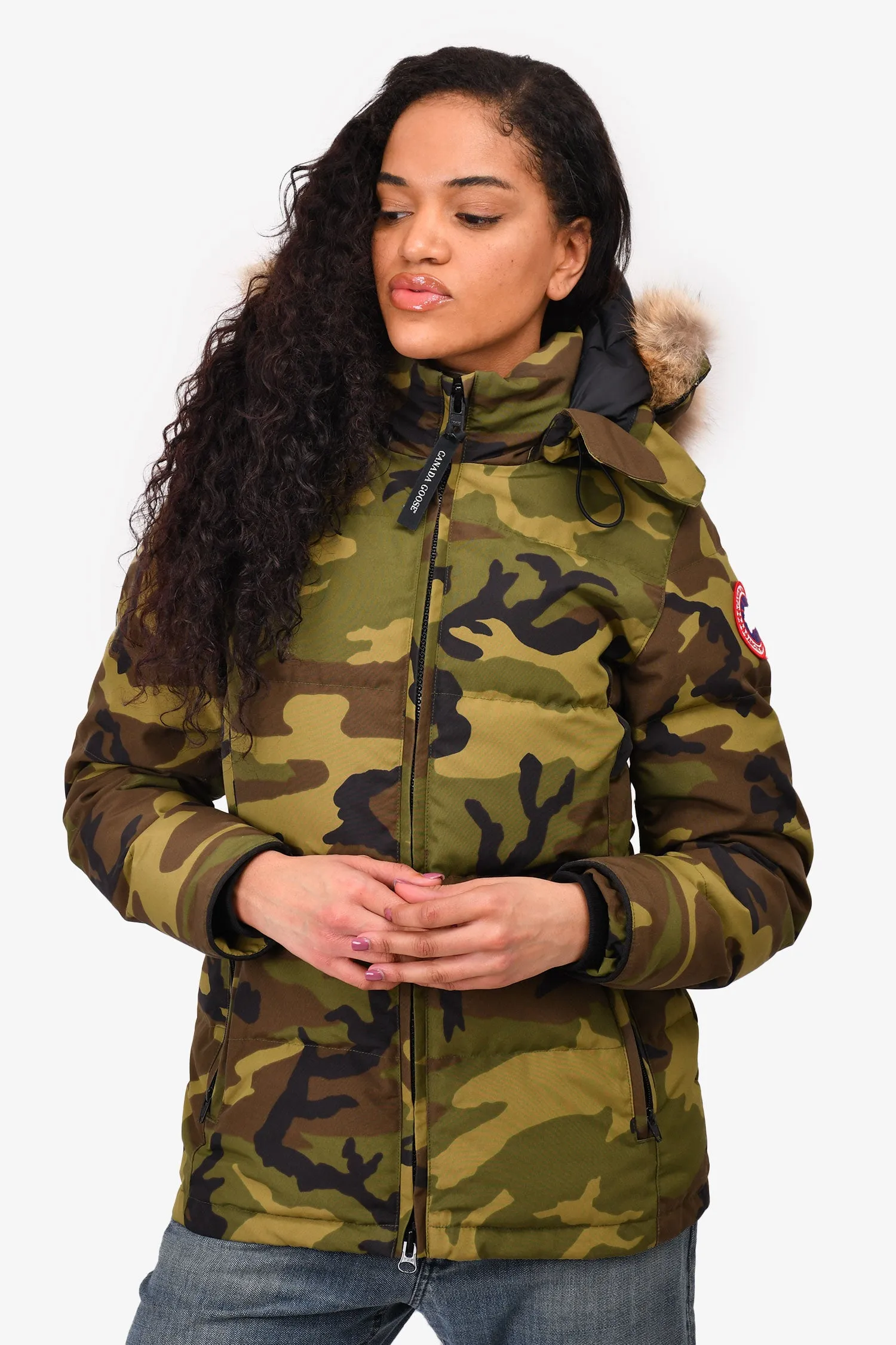 Canada Goose Green Camouflage Chelsea Down Parka Jacket Size M