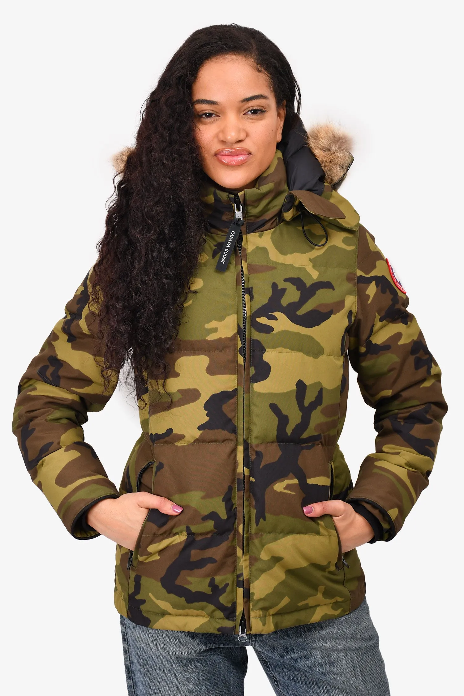 Canada Goose Green Camouflage Chelsea Down Parka Jacket Size M