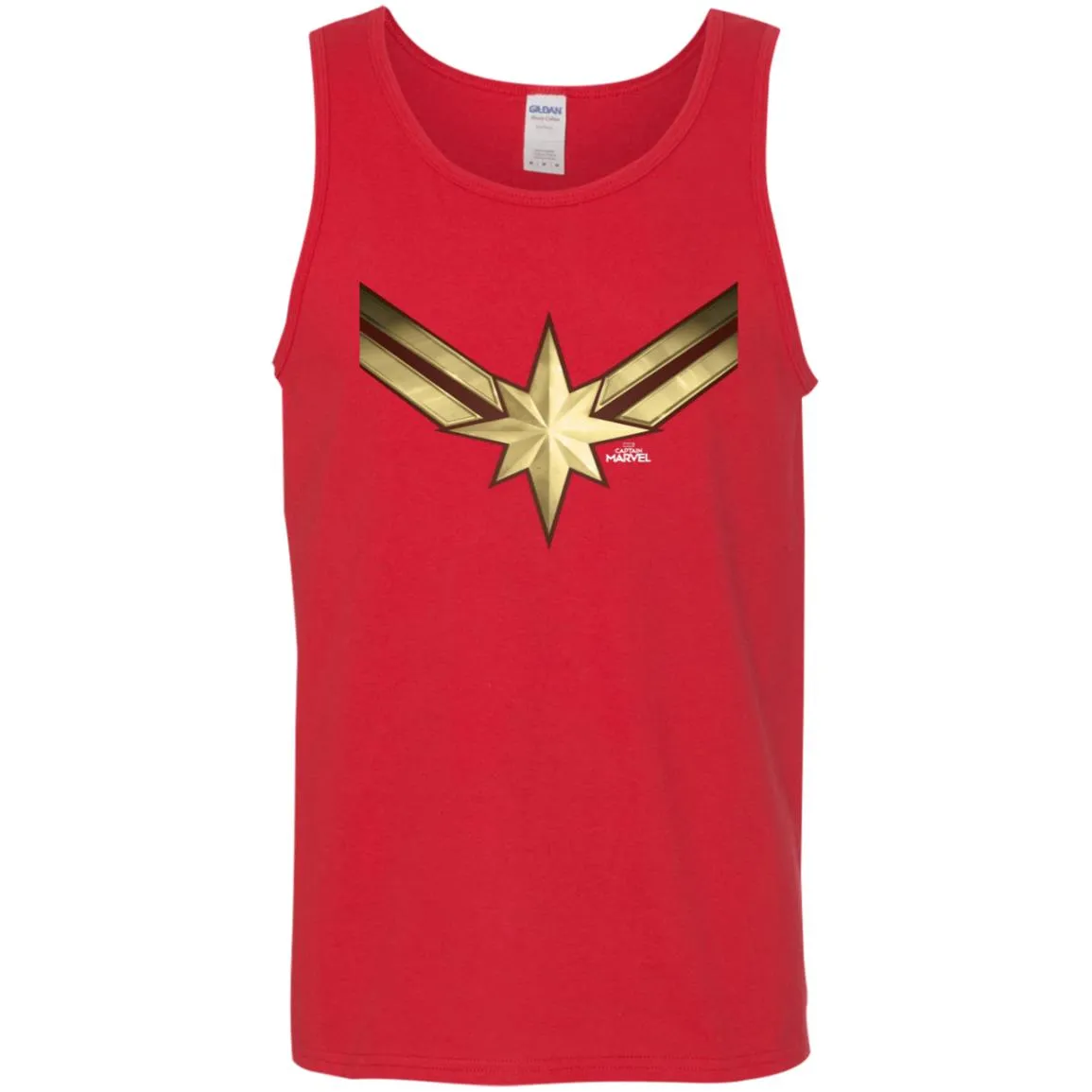 Captain Marvel Gleaming Chest Logo Men Cotton Tank