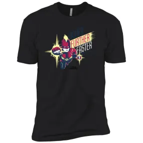 Captain Marvel Higher Further Faster Drawn Men Short Sleeve T-Shirt