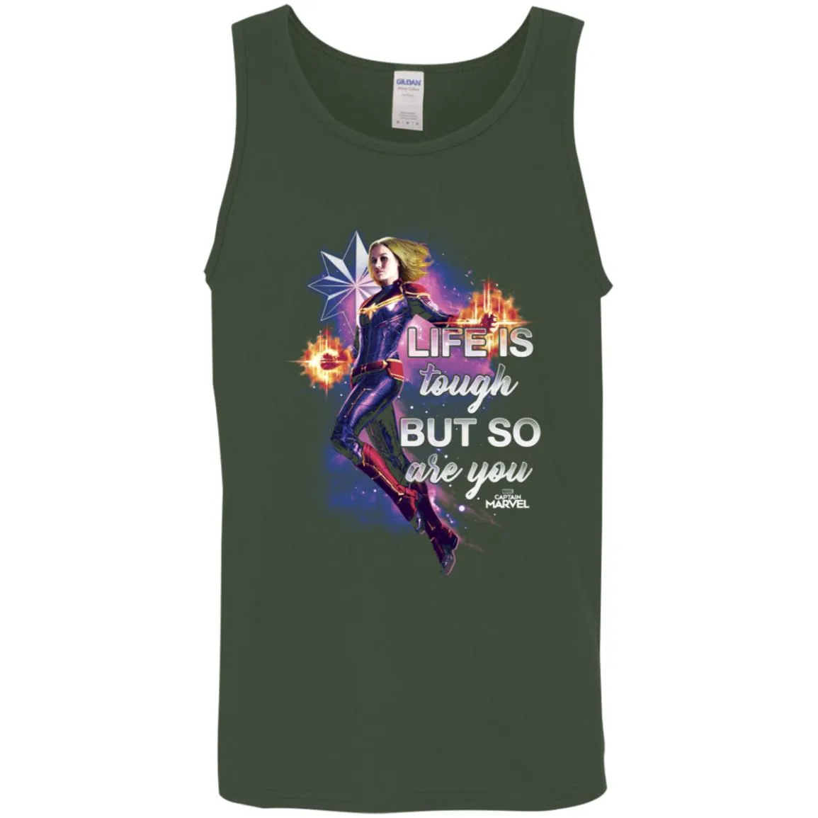 Captain Marvel Inspirational Quote Flight Men Cotton Tank