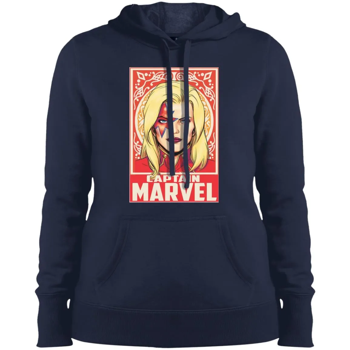 Captain Marvel Ornament Women Hooded Sweatshirt