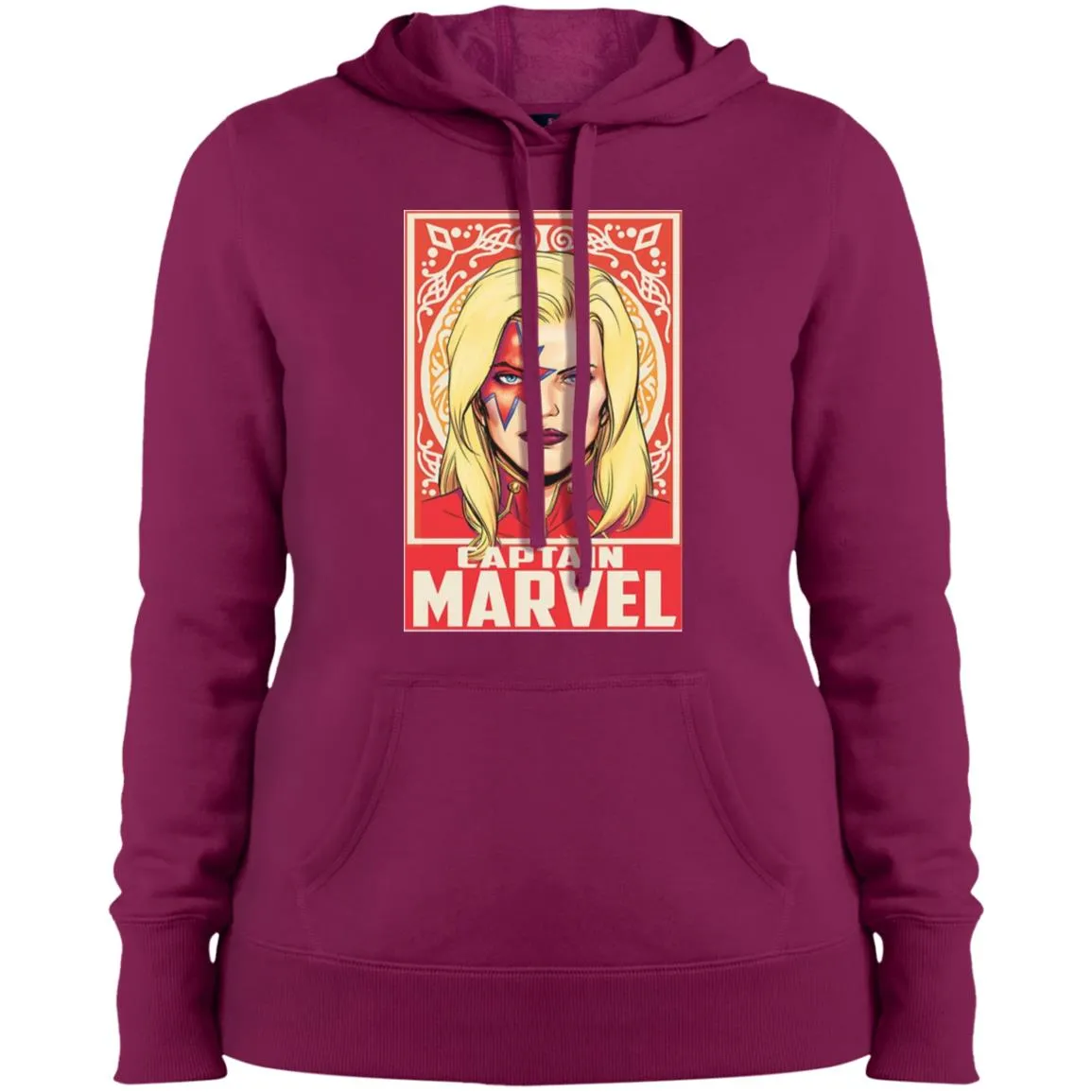 Captain Marvel Ornament Women Hooded Sweatshirt