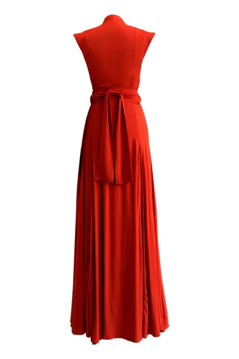 CARMEN V-NECK MAXI DRESS