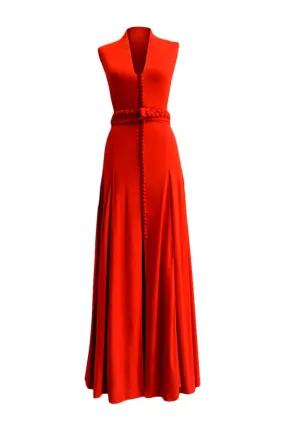 CARMEN V-NECK MAXI DRESS