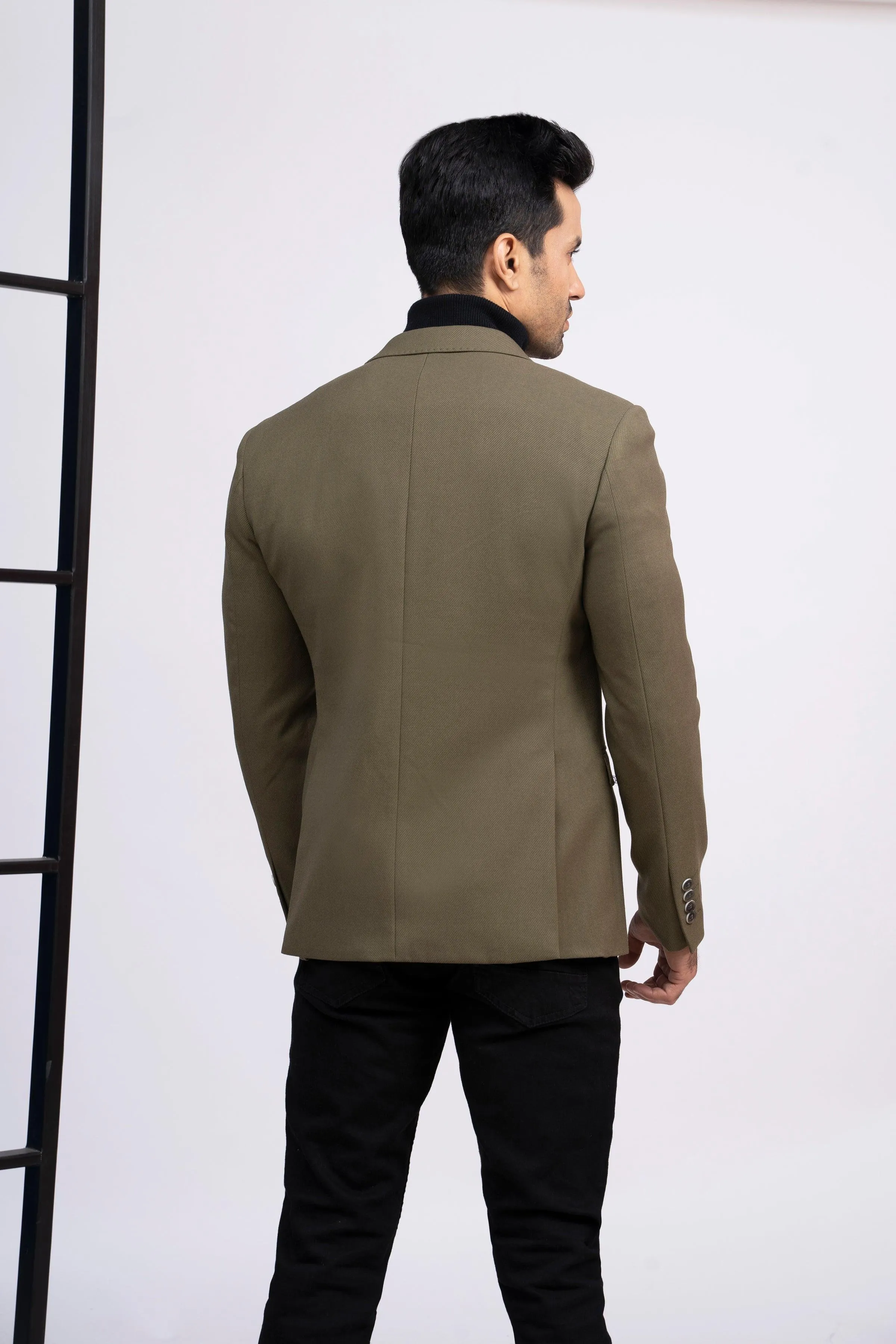 CASUAL COAT SLIM FIT LIGHT OLIVE