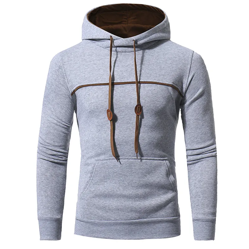 Casual Mens Pullover Hooded Sweatshirt Outerwear