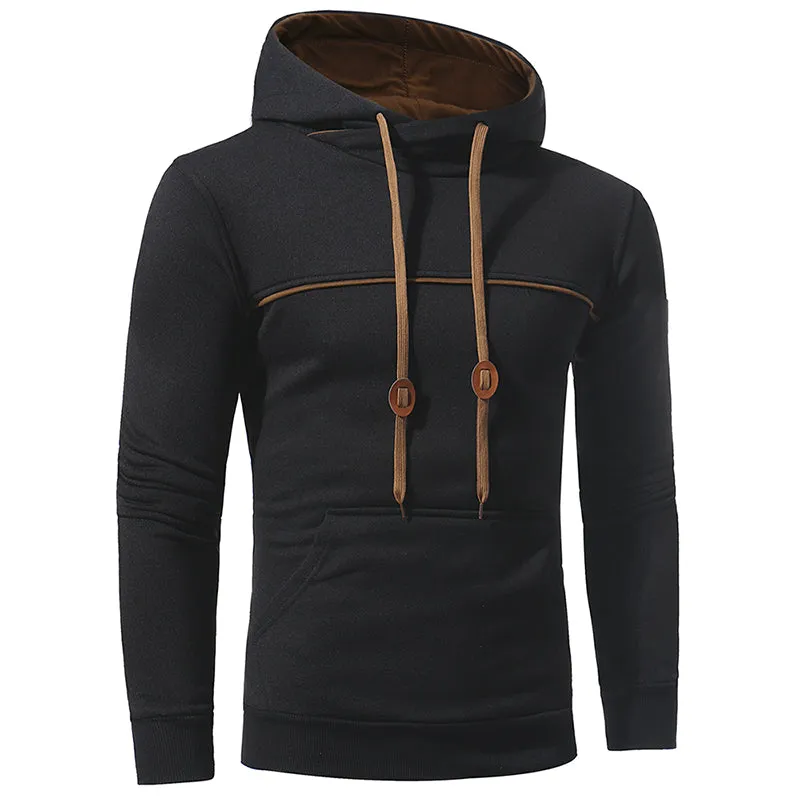 Casual Mens Pullover Hooded Sweatshirt Outerwear