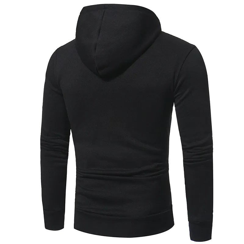 Casual Mens Pullover Hooded Sweatshirt Outerwear